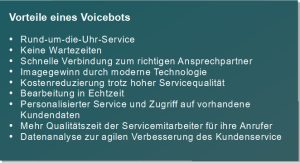 Vorteile eines Voicebots